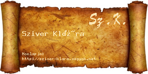 Sziver Klára névjegykártya